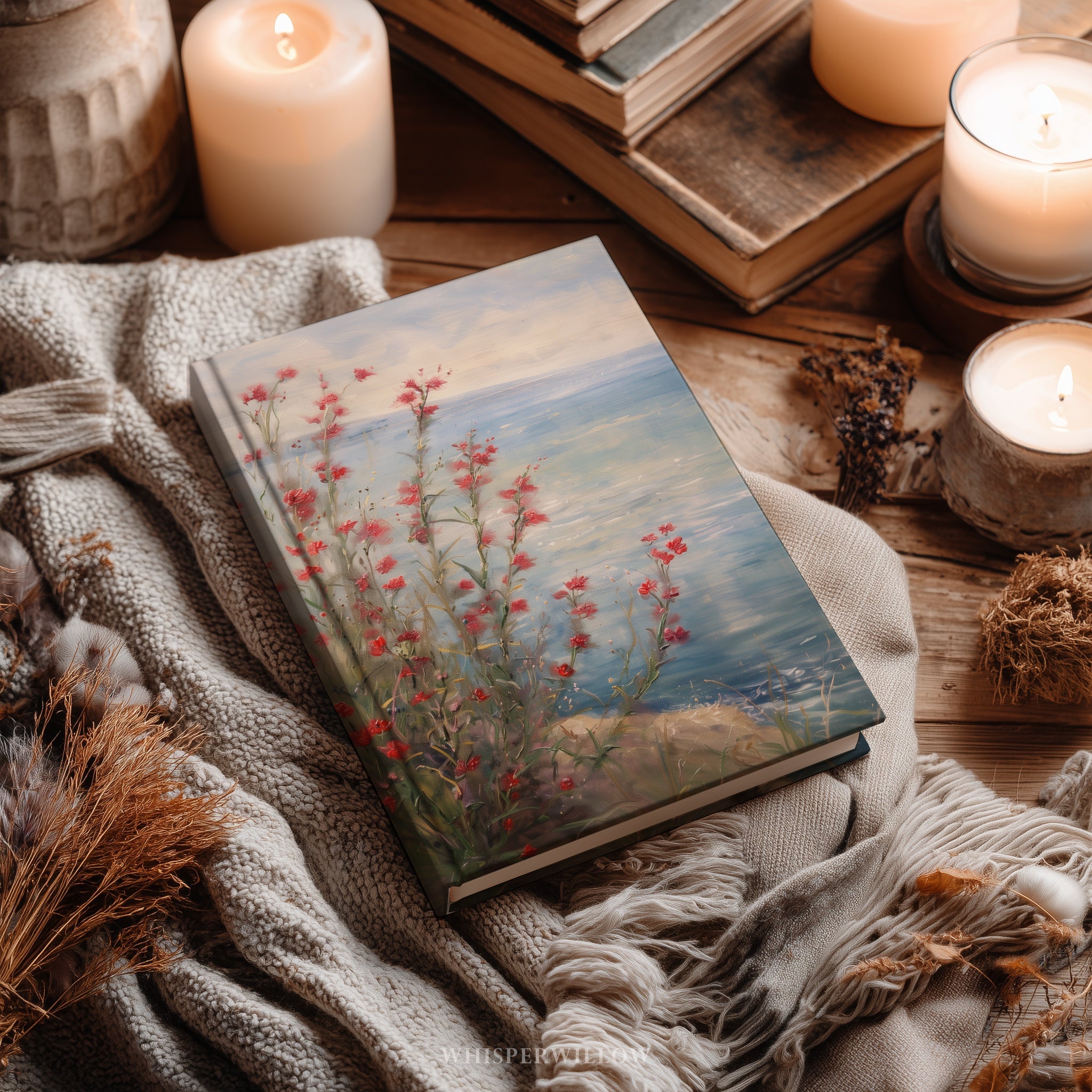 Summer Coastal Wildflowers Hardcover Journal Summer Journals Home Decor Gift