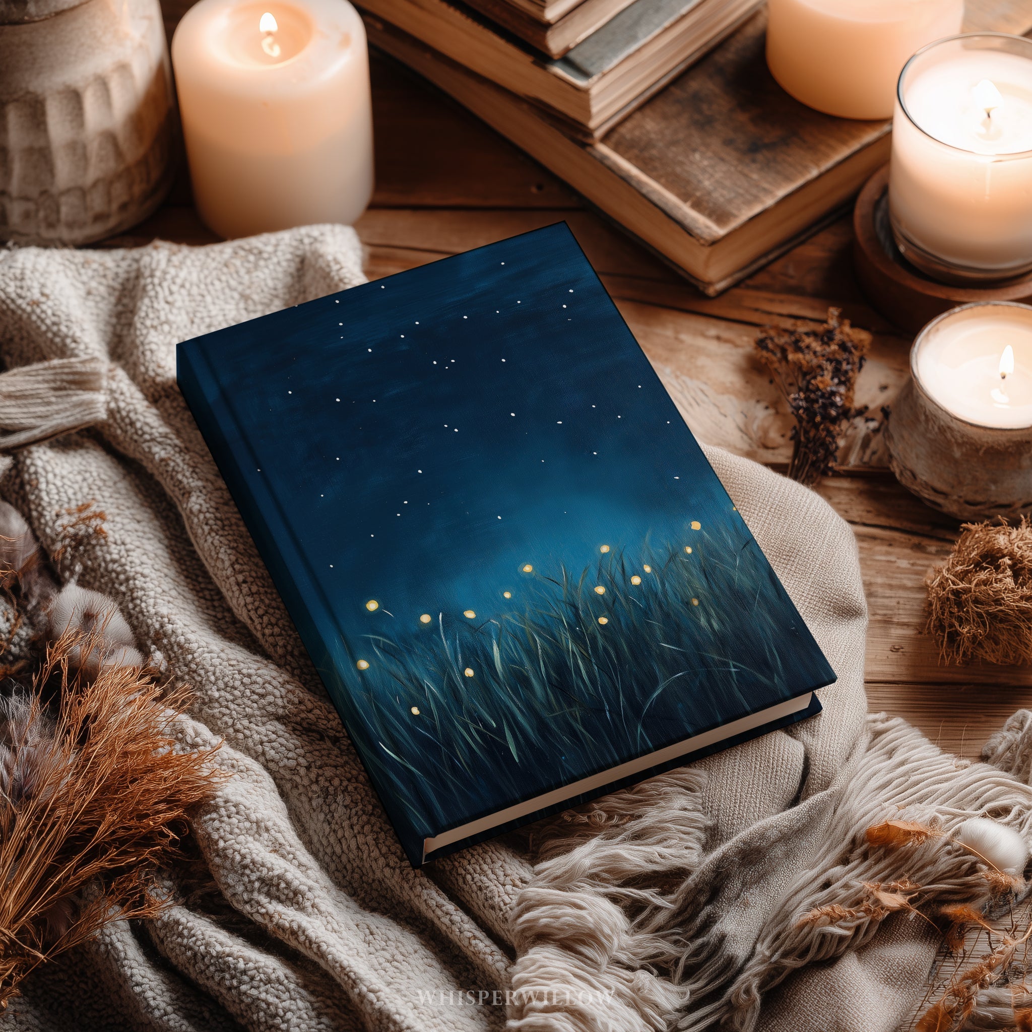 Fireflies Evening Stars Hardcover Journal Whimsical Home Decor Gift