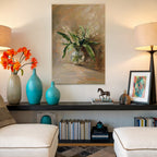 Tableau sur toile Muguet - Bouquet floral vintage, nature morte botanique élégante, magnifique décoration champêtre classique