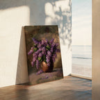 Fliederstrauß-Leinwandbild | Lila Blumendruck | Landhausdeko