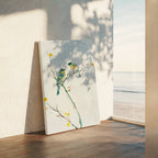 Tableau sur toile | Motif oiseau romantique | Décoration minimaliste nature