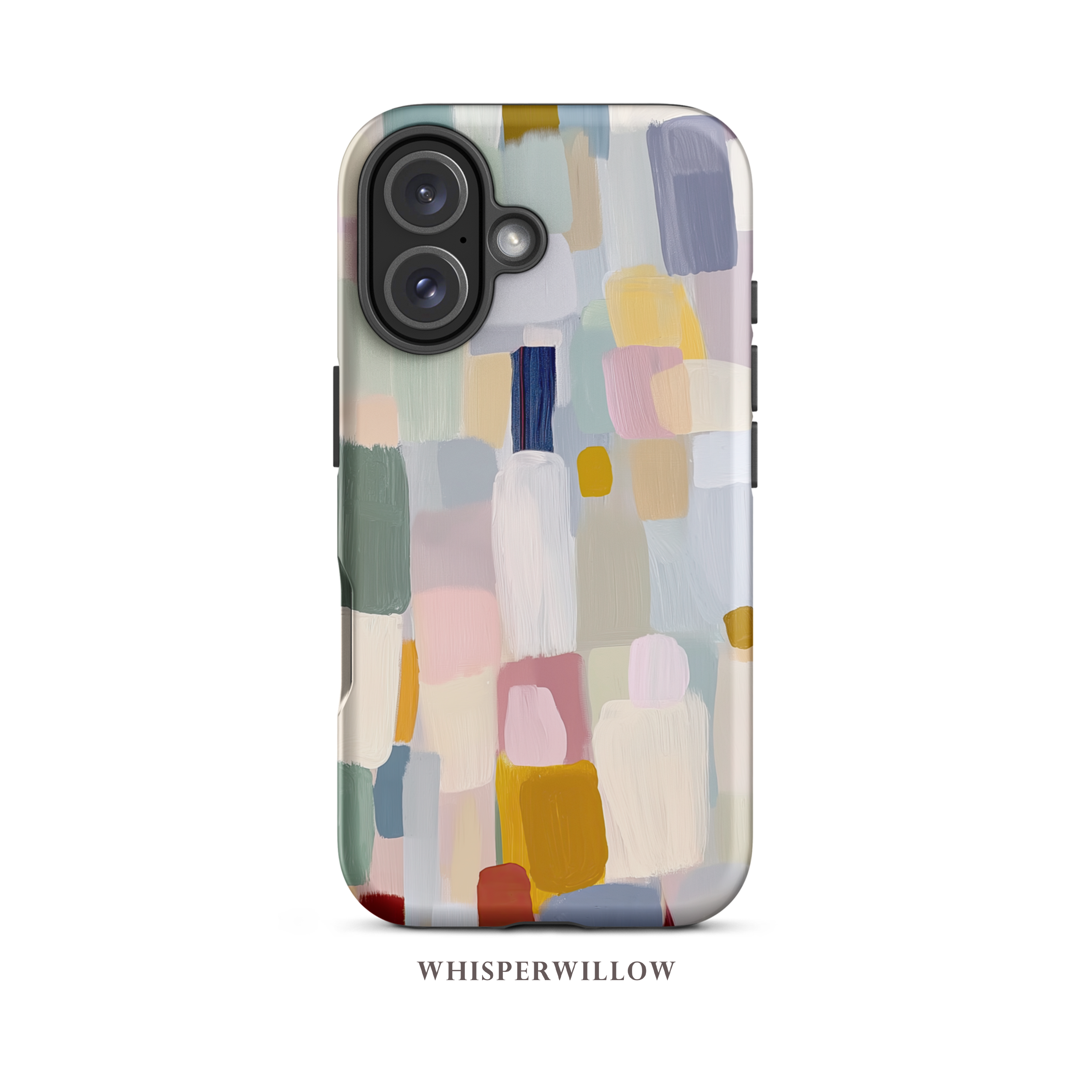 Pastel Color Block Phone Case | Compatible with iPhone | Abstract Aesthetic Geometric Art Cover Gift by WhisperWillow Studios