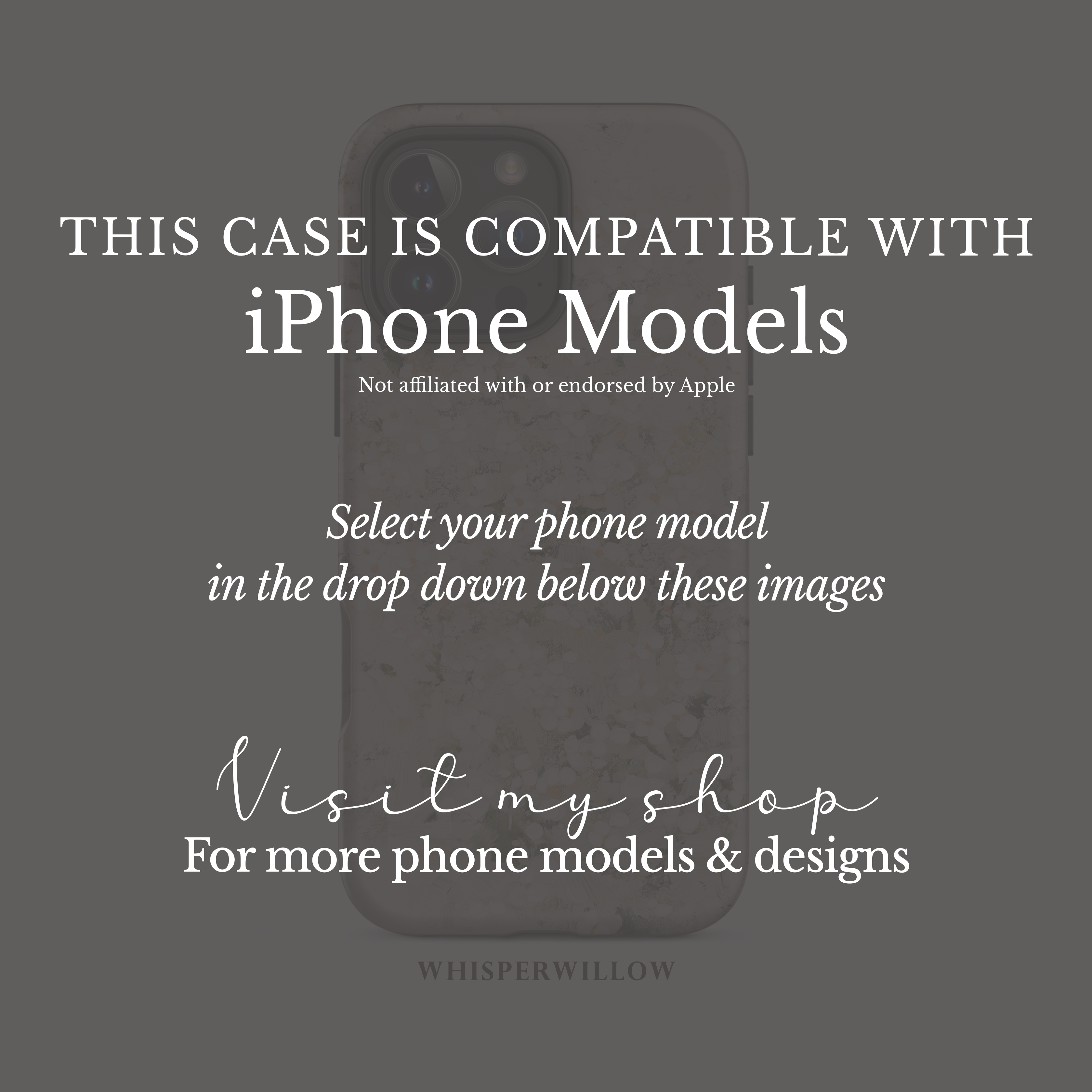 Cream Floral Phone Case | Compatible with Multiple iPhone Models | Elegant Botanical Art | Minimalist Aesthetic Design