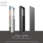 Pastel Sky Landscape Phone Case | Compatible with Samsung Devices | Colorful Scenic Hills Aesthetic Art
