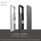 Cream Floral Phone Case | Compatible with Multiple iPhone Models | Elegant Botanical Art | Minimalist Aesthetic Design
