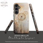 Botanical Phone Case | Dandelion Beige Neutral Art | Compatible with Samsung | Minimalist Floral Aesthetic Modern Design Gift