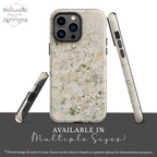 Cream Floral Phone Case | Compatible with Multiple iPhone Models | Elegant Botanical Art | Minimalist Aesthetic Design