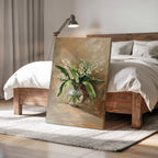 Tableau sur toile Muguet - Bouquet floral vintage, nature morte botanique élégante, magnifique décoration champêtre classique