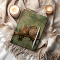 Mourning dove love birds art on a hardcovered matte journal by WhisperWillow Studios home decor gift