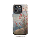 Coastal Wildflower Phone Case | Floral Lake Art | Compatible with MagSafe, Aesthetic Nature Cute Artistic Spring Summer Gift by WhisperWillow Studios