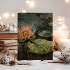 Pink Lotus Hardcover-Notizbuch – Floraler Wassergarten, botanisches Notizbuch als Geschenk