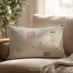 Neutral Pastel Abstract Throw Pillow and Case - Modern Minimalist Color Block Decorative Cushion Gift