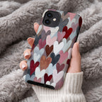 Cute Heart Pattern Phone Case | Romantic Valentine Design | Magnetic Charging Compatible with iPhone