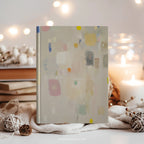 Abstract Neutral Block Hardcover Journal - Modern Minimal Art, Pastel Patterns Notebook Gift
