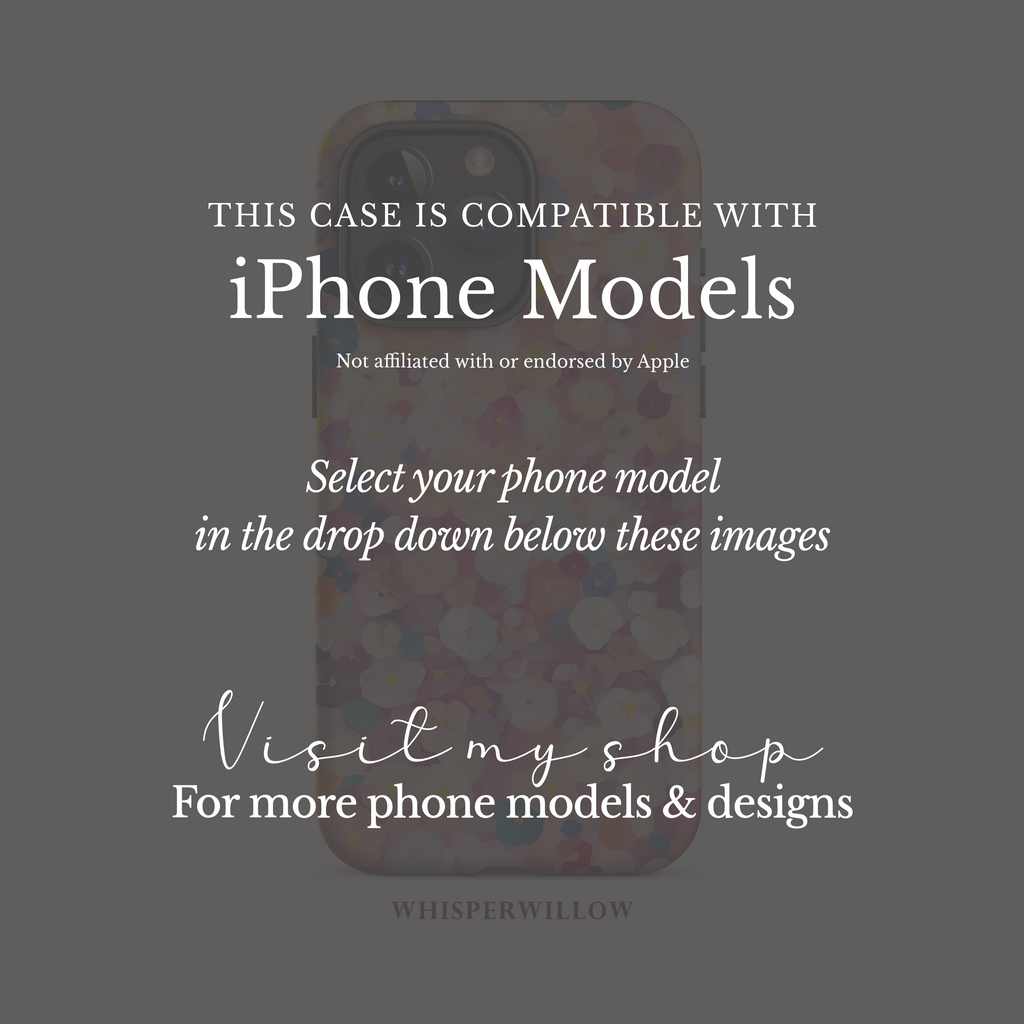 Colorful Floral Confetti Phone Case | Compatible with Samsung | Abstract Garden Pattern Cover