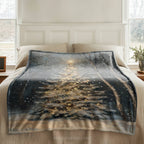 Winter Forest Christmas Throw Blanket - Festive Tree Snowfall Gift