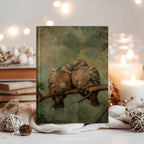 Notizbuch mit Trauertauben-Motiv (gebunden) – Romantisches Waldmotiv, Geschenkidee für Liebesvögel