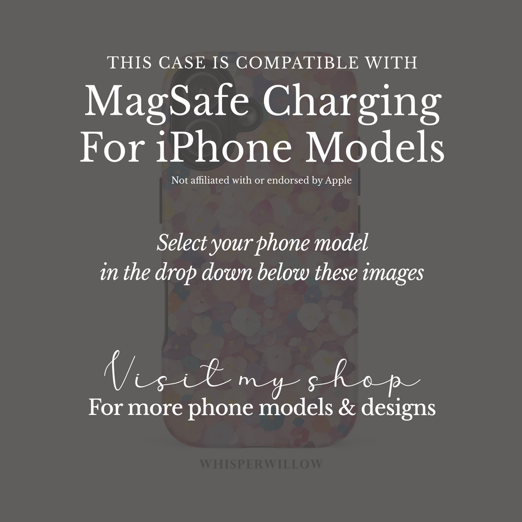 Colorful Floral Confetti Magnetic Case | Compatible with iPhone | Abstract Garden Pattern Cover