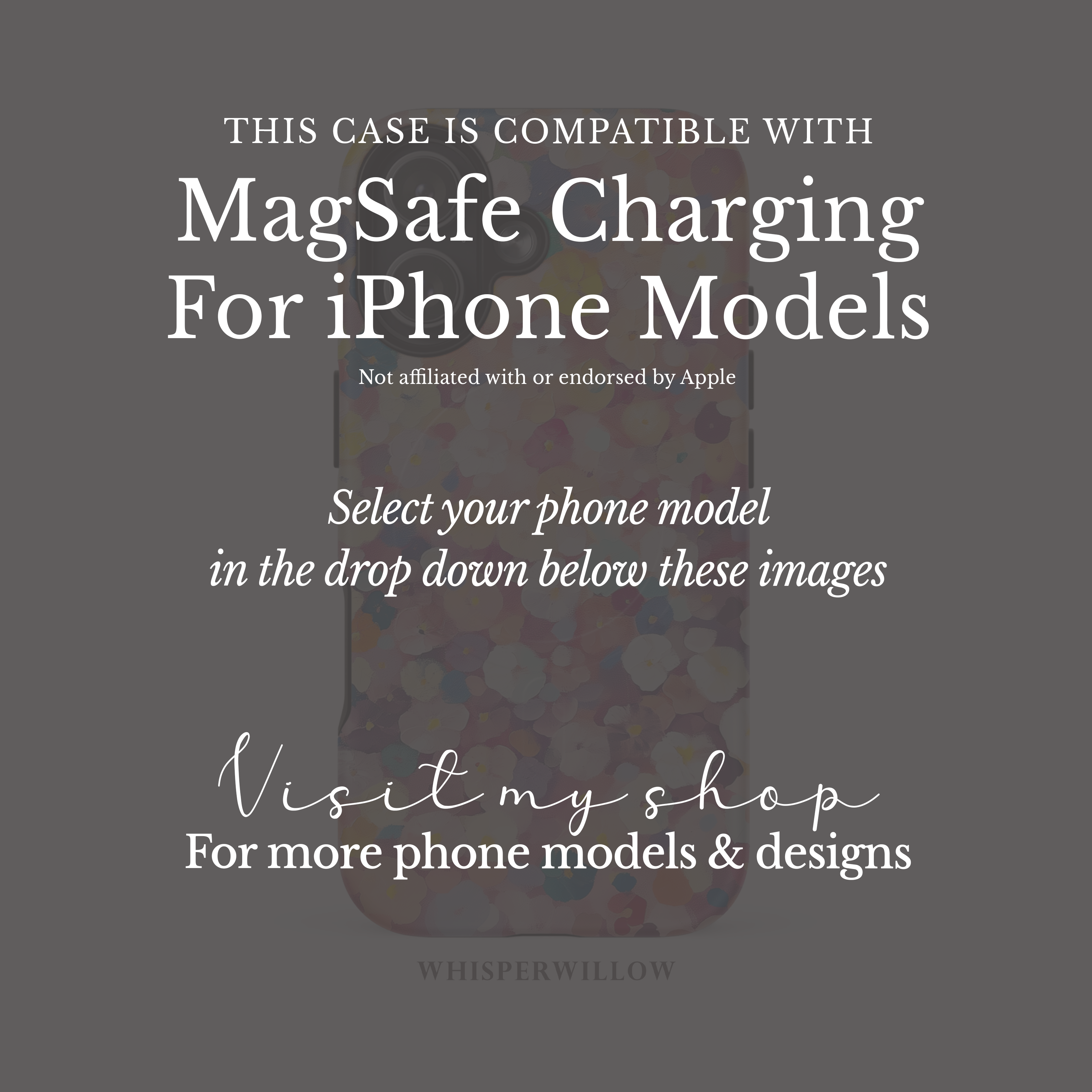 Colorful Floral Confetti Magnetic Case | Compatible with iPhone | Abstract Garden Pattern Cover