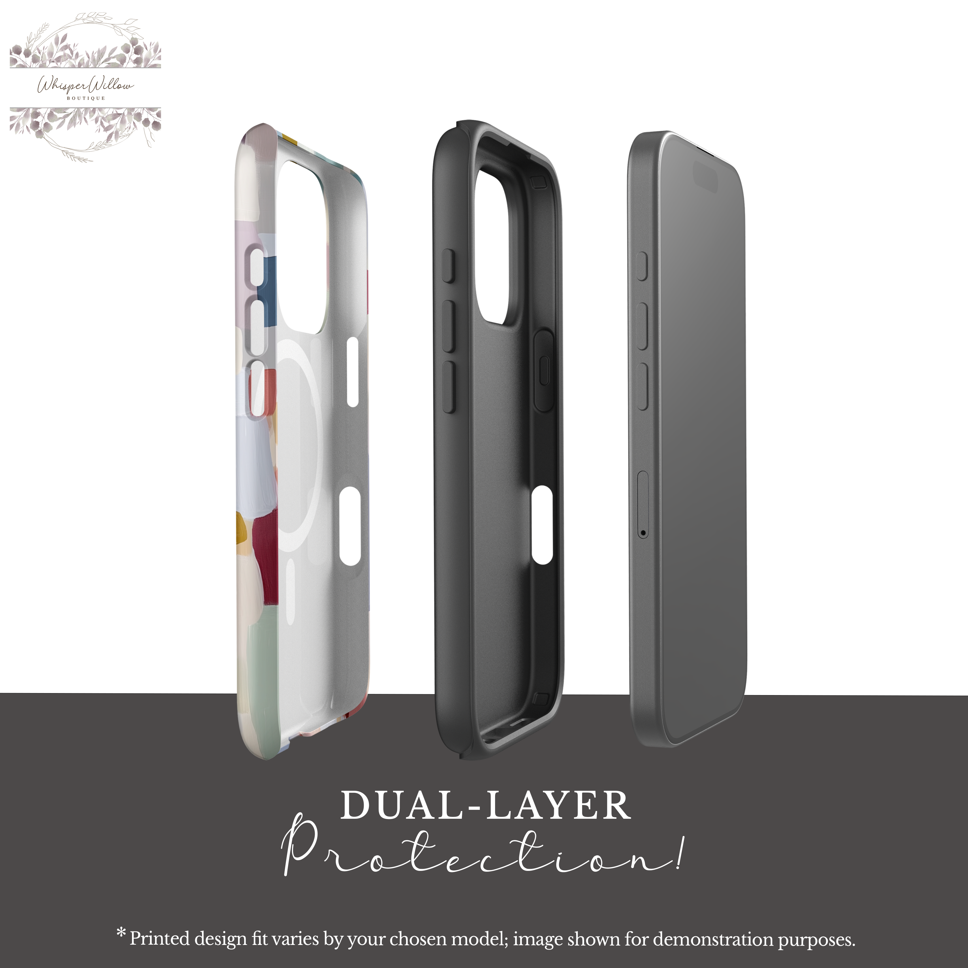 Pastel Color Block Phone Case | Compatible with MagSafe | Aesthetic Abstract Art | Minimalist Modern Cover