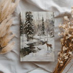 Winterwald-Hirsch-Notizbuch (gebunden) – Natur, Wald, Holiday Creek, rustikales Waldmotiv