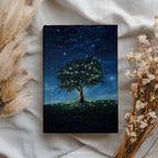 Sternenlicht-Glühwürmchenbaum-Notizbuch (Hardcover) – Verspielte Illustrationen, Glühwürmchen am Nachthimmel, Geschenkidee