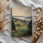 Irisches Landschafts-Notizbuch (gebunden) – Meadow Harbor, Landschaftsmalerei, Küstenschafe – Geschenkidee
