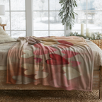 Painted Heart Throw Blanket | Romantic Pastel Abstract Art | Valentine's Day Home Decor