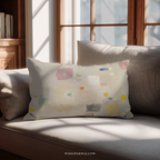 Neutral Pastel Abstract Throw Pillow and Case - Modern Minimalist Color Block Decorative Cushion Gift