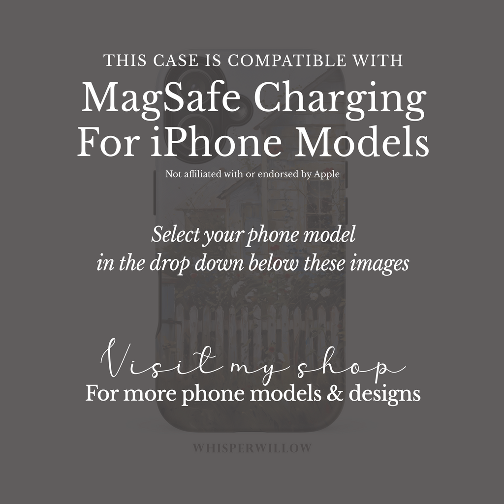 Wildflower Cottage Floral Phone Case | Compatible with iPhone MagSafe | Rustic Garden Farmhouse Art