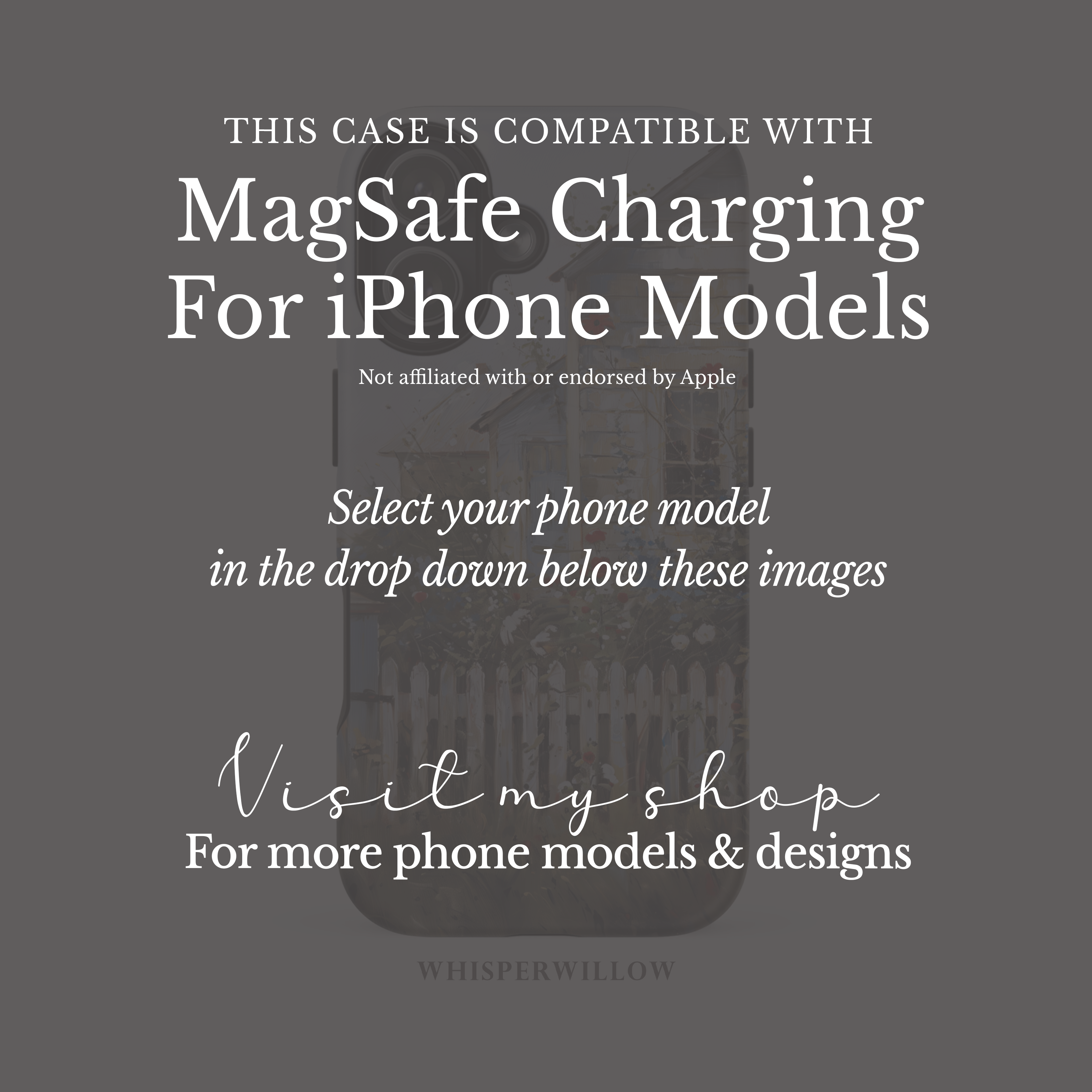 Wildflower Cottage Floral Phone Case | Compatible with iPhone MagSafe | Rustic Garden Farmhouse Art