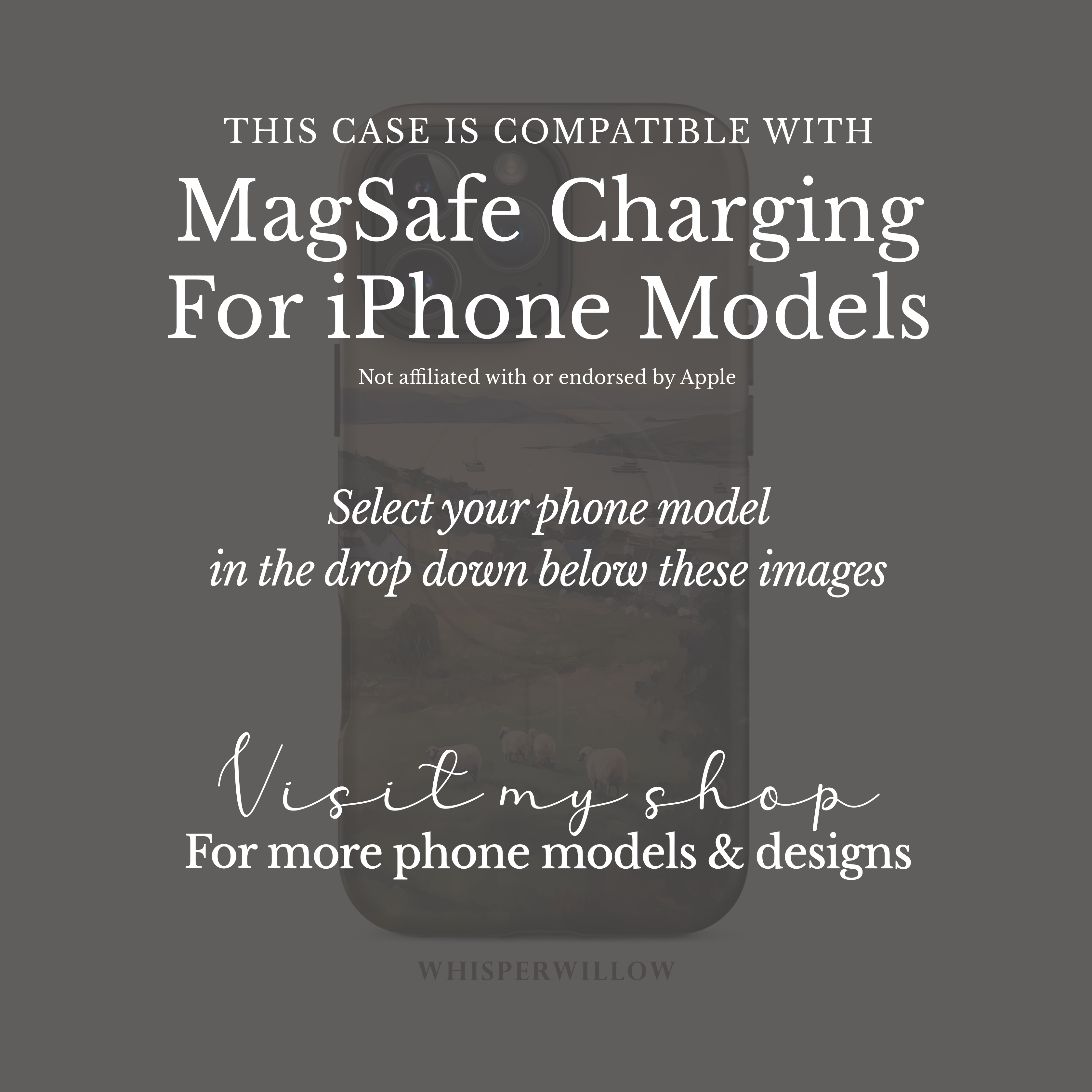 Coastal Sheep Meadow Magnetic Case | iPhone Compatible | Irish Harbor Village Scenic Cover