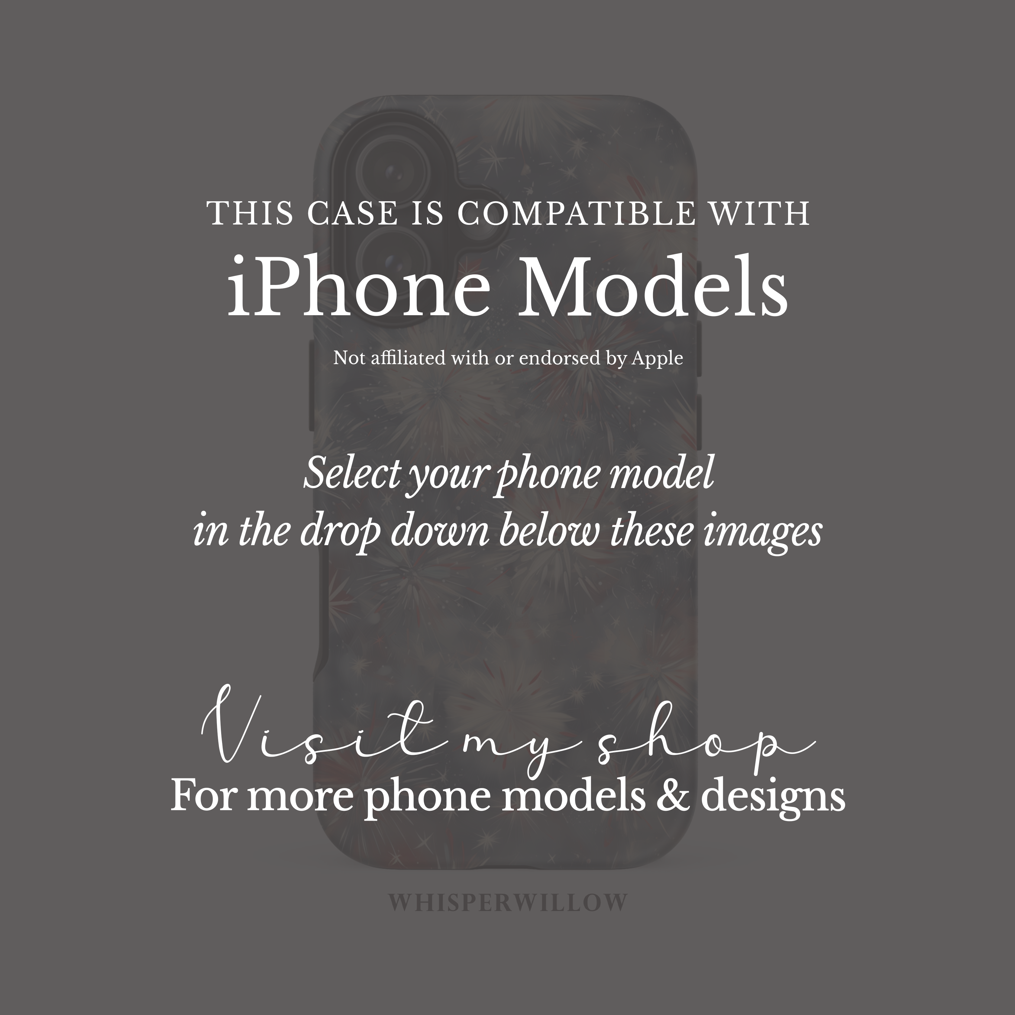 Abstract Fireworks Phone Case | Compatible with iPhone | Patriotic Red White Blue Starburst Cover