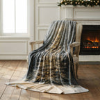 Winter Forest Christmas Throw Blanket - Festive Tree Snowfall Gift