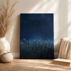 Tableau sur toile Lucioles - Lucioles Nuit étoilée Ciel bleu foncé scintillant Magique