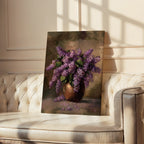Fliederstrauß-Leinwandbild | Lila Blumendruck | Landhausdeko