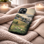 Coastal Sheep Meadow Magnetic Case | iPhone Compatible | Irish Harbor Village Scenic Cover