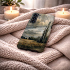 Moody Landscape Phone Case | Compatible with Samsung | Stormy Sky Nature Art Scenic Countryside Aesthetic Neutral Earthy