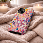 Colorful Floral Confetti Phone Case | Compatible with Samsung | Abstract Garden Pattern Cover