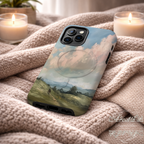 Pastel Sky Landscape Phone Case Compatible with MagSafe Magnetic Charging | Scenic Hills Art | Colorful Aesthetic Case