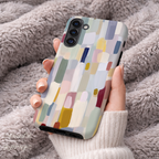 Pastel Color Block Phone Case | Compatible with Samsung | Aesthetic Geometric Art | Modern Minimalist Abstract Colorful Design Cover