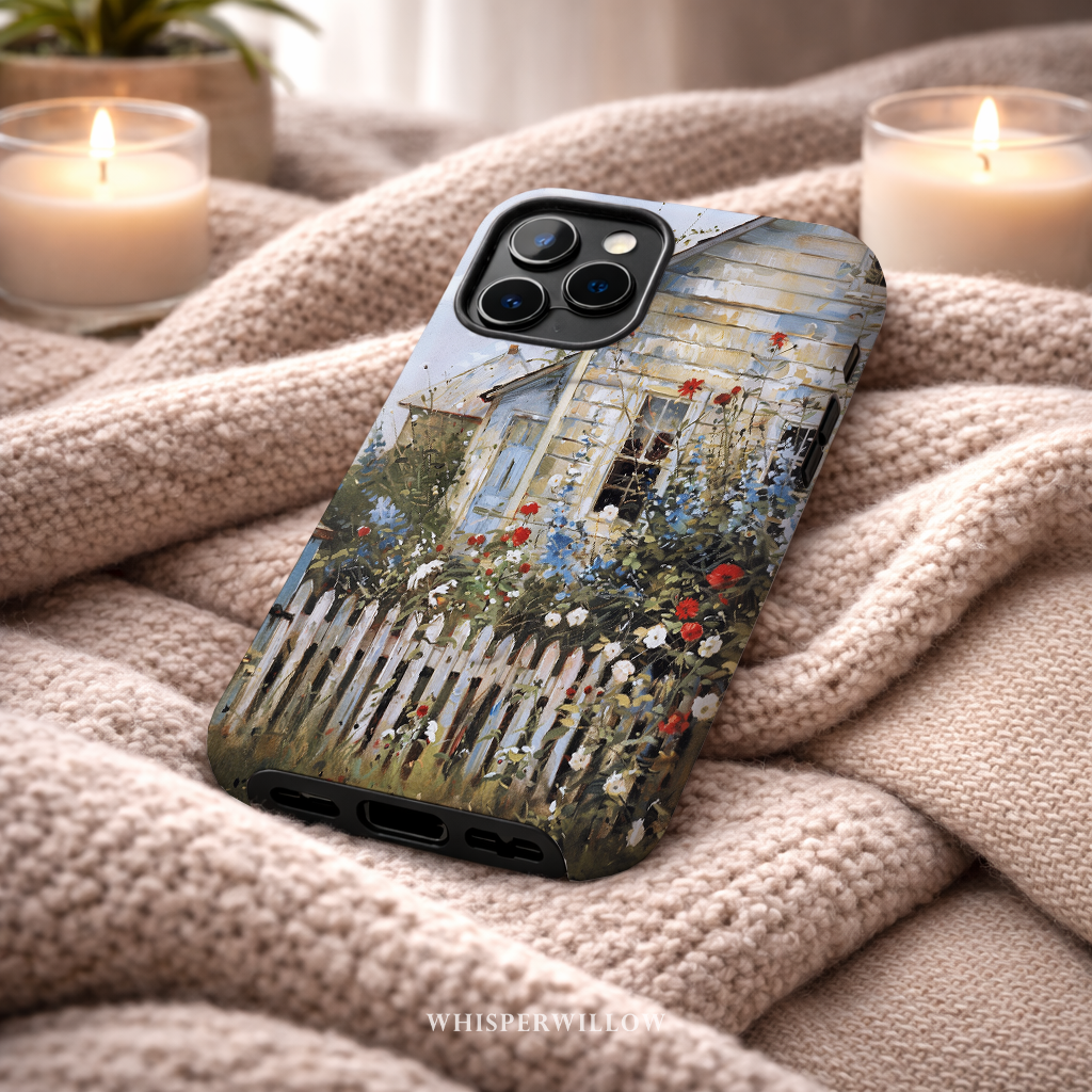 Wildflower Cottage Floral Phone Case | Compatible with iPhone MagSafe | Rustic Garden Farmhouse Art