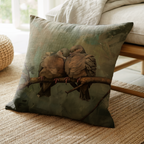 Romantic Dove Throw Pillow and Case - Nature Love Birds Decorative Cushion Wildlife Art Gift