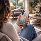 Coastal Wildflower Phone Case | Floral Aesthetic Art | Compatible with Samsung – Nature Lake Pastel Spring Summer Gift