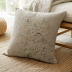 Cream Floral Abstract Throw Pillow - Neutral White Botanical Art Decor Cushion Gift