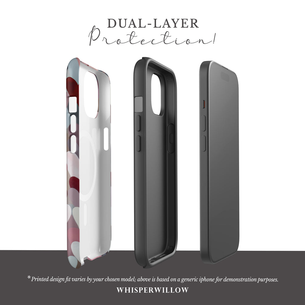 Cute Heart Pattern Phone Case | Romantic Valentine Design | Magnetic Charging Compatible with iPhone