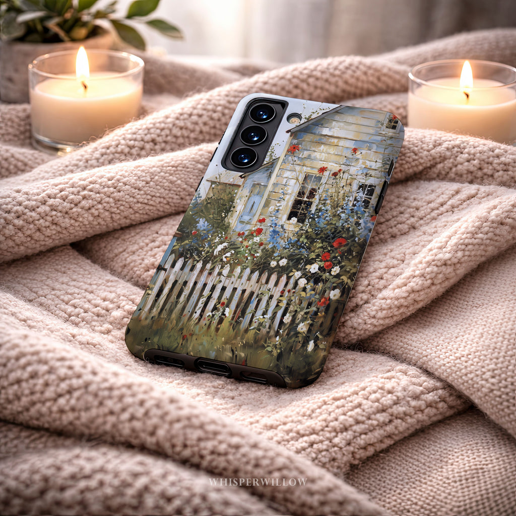 Wildflower Cottage Phone Case | Compatible with Samsung | Rustic Floral Farmhouse Colorful Artistic