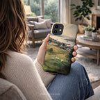 Coastal Sheep Meadow Phone Case | iPhone Compatible | Irish Harbor Village Scenic Cover