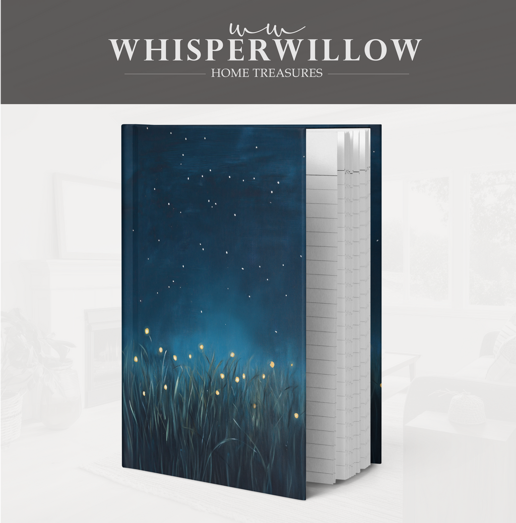 Firefly Meadow Hardcover-Notizbuch – Sternenhimmel, Glühwürmchengras, verspieltes Notizbuch-Geschenk