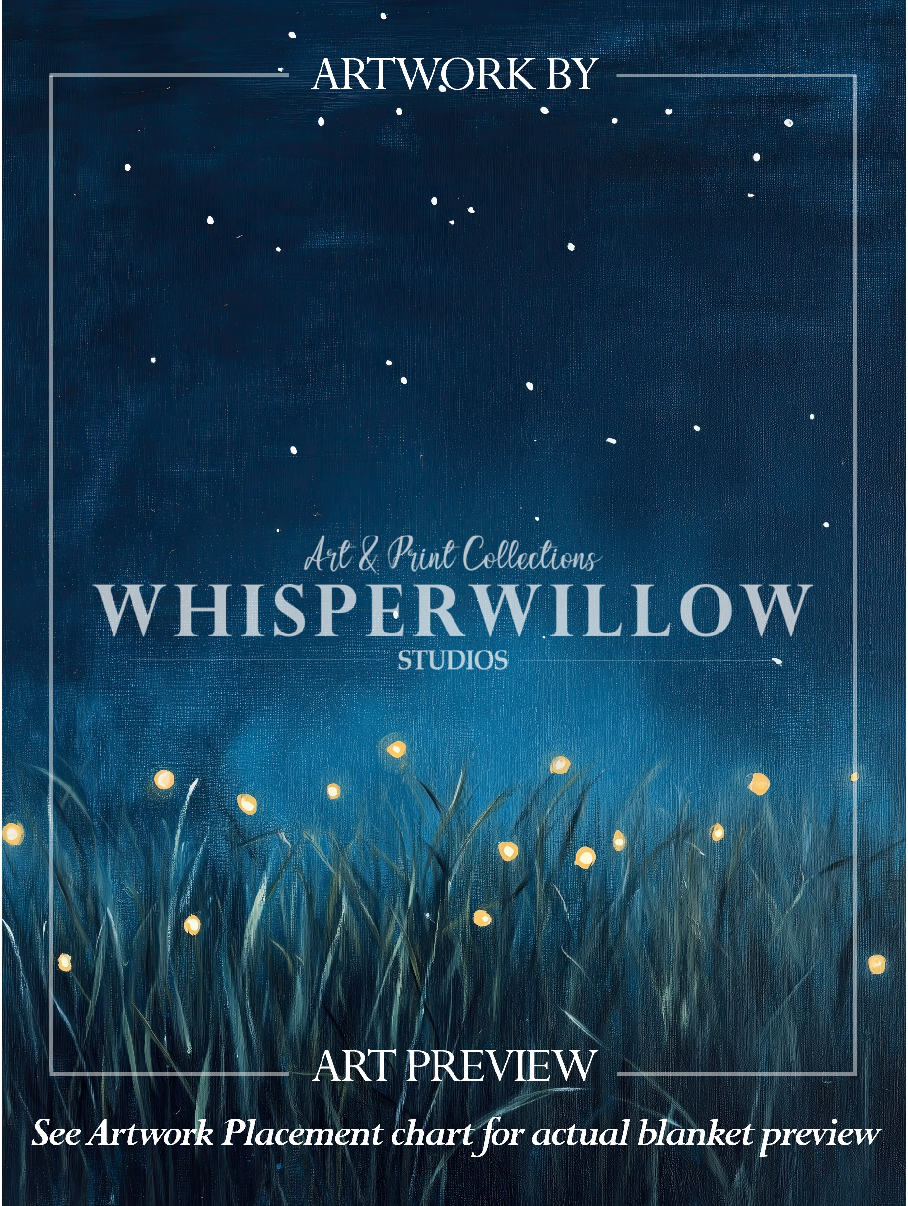 Firefly Meadow Throw Blanket - Starry Night Sky Summer Grass Gift